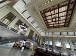 Hoboken waiting room showing beautiful ceiling 